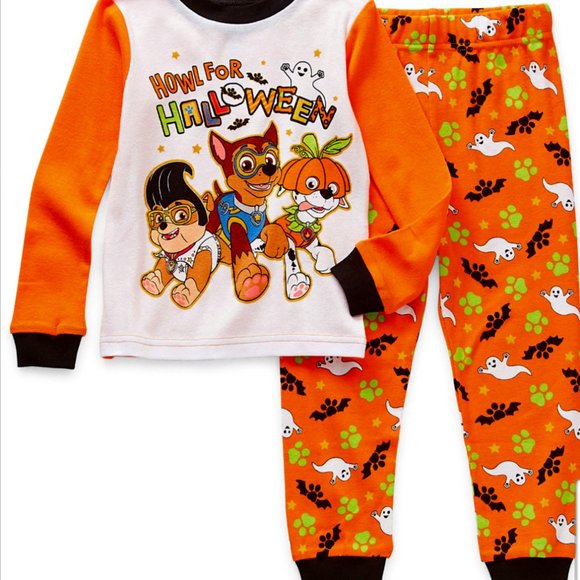 NWT 3t 3 unisex paw patrol glow in dark kids halloween fall pajamas blaze chase - Picture 1 of 9
